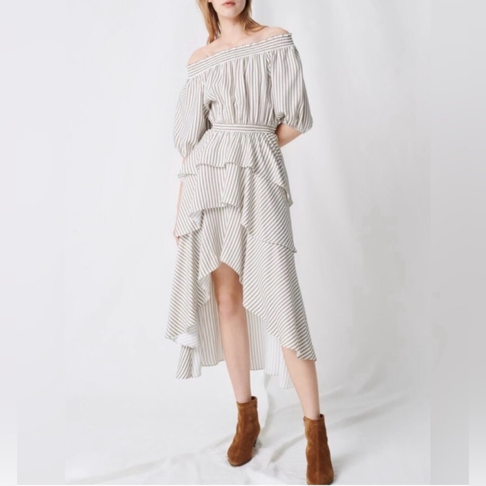 Maje
Striped Ruffle Dress - Picture 2 of 6